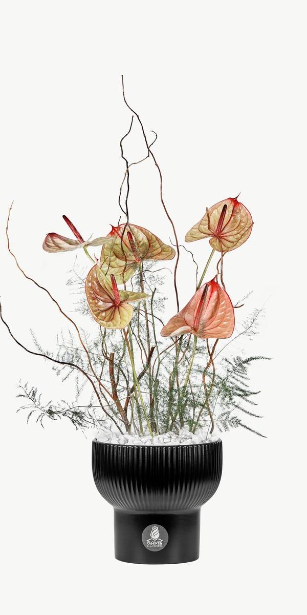 Scarlet Serenity Vase